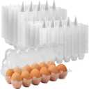 120Pack Egg Cartons Cheap Bulk Empty Egg Cartons Egg Holders for Home Ranch Chicken Farm, Commercial Business Market Display, 2x6 Grids, Large
