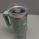 REDUCE Chiller Vacuum Insulated 40 oz Tumbler with Spill-Proof Silicone Straw - Sustainable Tritan Lid with Water Intake Markers - Soft Sit Base Travel Mug - Dishwasher Safe - Crisp Mint