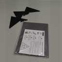 PATIKIL 35 x 35 x 3mm Corner Protectors, 50pcs Shape Triple-cornered Glass Table Corner Covers for Glass Metal Sheets Mirror Ceramic Tile Black