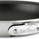 All-Clad D5 8 Inch Brushed Stainless Steel Pro Non Stick Frying pan, 5-Ply Stainless Steel Pan, Induction, Oven Broiler Safe 500F Skillet, Professional Cookware, Silver