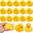 Yellow Rubber Ducks Bath Toys 24Pack, Bathtub Floating Squeaky Duck Bulk Baby Preschool Bath Toy for Baby Shower Infants Kids Toddler Birthday Party Decoration Gift (Large)