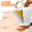 500 Pack Paper Espresso Coffee Cups,4 oz Disposable Coffee Cups,Corrugated Insulated Ripple Wall, Paper Ripple Cup for Coffee, Hot Chocolate and Hot Tea Drinks -White
