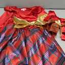 QPANCY Matching Girls & Doll Christmas Dresses Classic Plaid Long Sleeve Holiday Dress Kids Midi Velour Dress 140