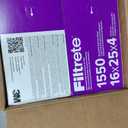 Filtrete 16x25x4 Air Filter MERV 12, MPR 1550 Certified Asthma & Allergy Friendly 2-Pack, Fits Lennox & Honeywell, AC Furnace HVAC Filters, Pleated Electrostatic (Actual Size 15.88x24.56x4.31 in)
