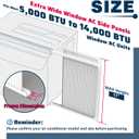 Adjustable Window Air Conditioner Side Panels with Frame Set,Extra Wide Window AC Side Panels for 5000 to 14000 Btu AC Units,Window Air Conditioner Side Panel Frame Kits,2 Pack