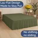 Bedskirt Full Size Ruffle - 18 inch Drop Dust Ruffle Bed Skirt with Platform - Soft, Easy Fit, Premium Hotel Quality - Wrinkle, Fade & Shrink Resistant - for Women, Men, Kids and Teens - Sage Green