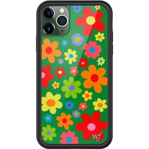 Wildflower Cases - Bloom Case, Compatible with Apple iPhone 11 Pro | Green, Flowers, Yellow, Red, Garden, Floral - Protective Black Bumper, 4ft Drop Test Certified, Women Owned Small Business