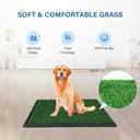 Artificial Dog Grass Pad with Tray for Potty 16x20 inches Strong Absorbency Grass Pad, Dog Litter Box for Indoor/Balcony/Apartment