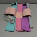 Resistance Band Set: 120LBS Fabric Pedal Resistance Band & 3 Levels Hip Bands for Home Gym, Strength Training, Physical Therapy (Pink suit)