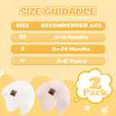 UAMOEI Baby Winter Hat Bear Kids Knit Beanie with Ears Girls Warm Hats for Boy Toddler Beanies Earflap Girl Infant Hat (US, Age, 0 Months, 6 Months, Pink+White)