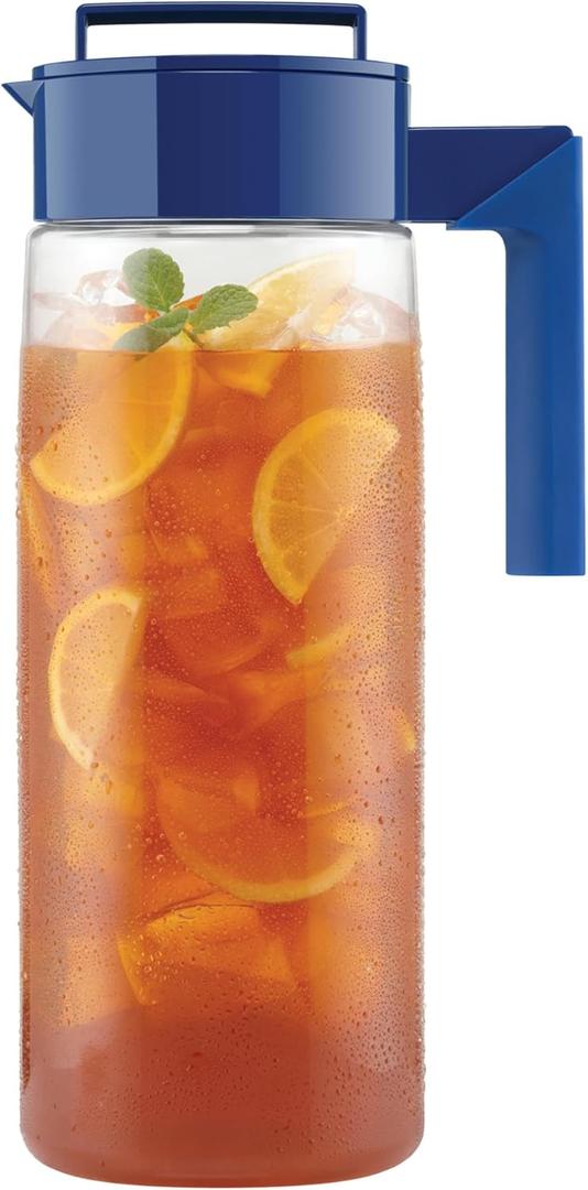 Takeya Patented and Airtight Pitcher Made in the USA, 2 Quart, Blueberry, 10034 (64 Ounces)