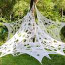Spider Web Halloween Decorations Outdoor - Giant Stretchy Halloween Spider Web Decor - Netting Spider Webbing Bulk - Cut-Your-Own Gauze Cobwebs for Halloween Decor Indoor Party Decor