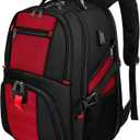 YOREPEK Travel Backpack, Extra Large 50L Laptop Backpacks for Men Women, Water Resistant College Backpack Airline Approved Business Work Bag with USB Charging Port Fits 17 Inch Computer, Bright Red