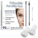 Feulover Face Lift Tape Invisible, Face Tape Lifting Invisible 90PCS Neck Tape Face Lift Tapes, Secret Makeup Tape White