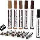 Wooden Furniture Floor Scratch Repair Markers and Wax Sticks for Stains, Scratches, Wood Floors, Tables, Desks, Carpenters, Bedposts, Touch Ups, and Cover Ups (Set of 13)