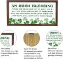 St. Patrick's Day Wood Decor, Irish Blessing Decors, Decorative Wooden Signs and Plaques, Farmhouse Artwork for Home Office Decor, Irish Blessing Gift, Housewarming Gift, 15×7.5×0.3 inches