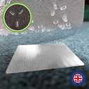 FLOORTEX ERCMFLVT0001 Tri-Lock Chair Mat, for Carpet, Clear, PVC, Rectangle, 35.4 x 47.2 inches (90 x 120 cm)