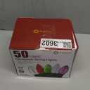 C9 Christmas Lights Outdoor, 50 FT 50 LED Vintage Warm White C9 String Lights Connectable for Christmas Tree Roofline Patio Garden Backyard Holiday Party Indoor Outdoor Decoration, Green Wire