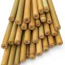 LJAAJSUV 20 Pcs - 18 inches Plant Stakes Natural Garden Bamboo Sticks for Indoor and Outdoor Plants, Plant Support Stakes for Tomatoes, Beans, Potted Plants