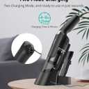 Aspiron Cordless Handheld Vacuum, 24KPA Powerful Car Vacuum, 2-Speed, 2 Charging Methods, Wireless Charger, Ergonomic Handle, Portable Rechargeable Vacuum Cleaner for Car, Home, Black Grey