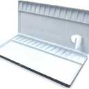 Aluminum Watercolor Palette 30 Well (11.9"x5.4"x0.8") (White)