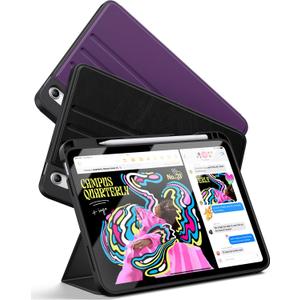 TORRAS for iPad 10th Generation Case (2022) 10.9 inch - Military Grade Heavy Duty, Shockproof Protective Cover with Pencil Holder, 6 Angles, Magnetic Stand, Auto Sleep/Wake - Black