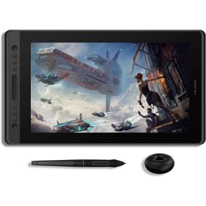 HUION KAMVAS Pro 16 Graphics Drawing Tablet with Screen Full-Laminated Graphics Monitor with Battery-Free Stylus Tilt 8192 Pen Pressure 6 Hot Keys Touch Bar - 15.6inch Graphic Tablet for PC/MAC/Linux