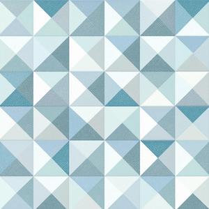 HOMETITUTE 10PCS 12x12 Inch Blue Gray Geometric Flat Peel and Stick Floor Tiles Removable Self Adhesive Vinyl Flooring Stickers for Bathroom Kitchen Living Room Entryway Home Decor