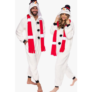 Funziez! Slim Fit Sherpa Adult Onesie - Animal Halloween Costume - Plush One Piece Cosplay Suit for Women and Men, M