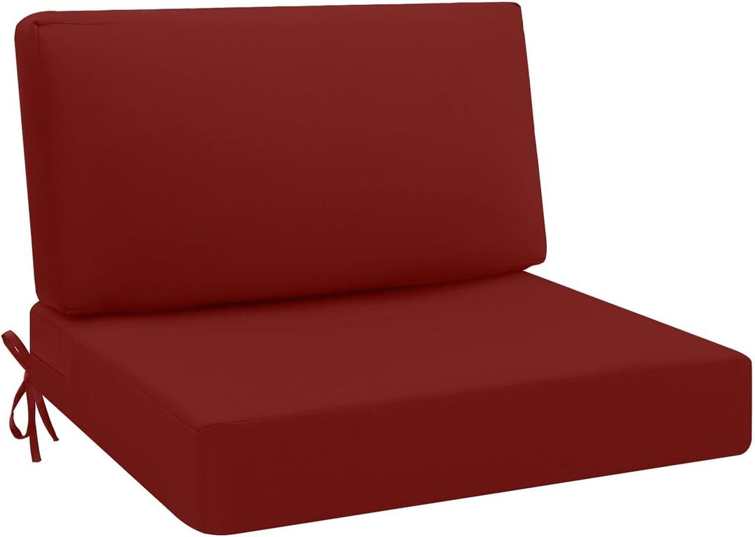 idee-home Outdoor Cushions for Patio Furniture, Outdoor Seat Cushion, Waterproof Hampton Bay Deep Seat Replacement Couch Chair Cushions for Garden Lawn Backyard Deck, 28.5 x 28.5