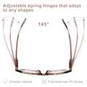 YUKANG Reading Glasses for Women, Oversized Stylish Blue Light Blocking Computer Readers Ladies with Spring Hinge Round LBrown 2.0