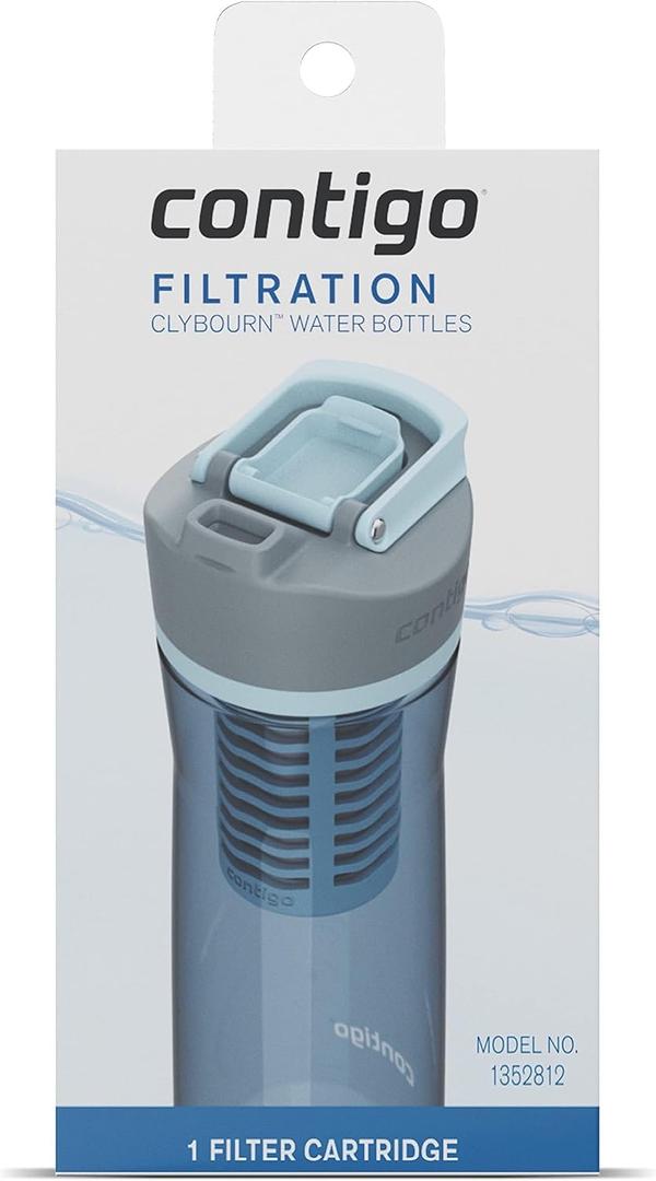 Contigo Replacement Filter for Clybourn FreeFlow Filter Water Bottle with AUTOSEAL Lid 2Pack