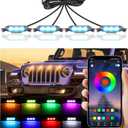 Grill Lights for Jeep Wrangler JL JLU Front Bumper Grille LED Running Marker Lamp Accessories (RGB, 2018-2023)