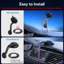 DOLYOFG Magnetic Phone Holder for Car, [ Powerful Magnets & Military-Grade Suction] Car Phone Holder Mount Dashboard Windshield Cell Phone Holder Phone Stand for Car iPhone Android Automobile Cradle