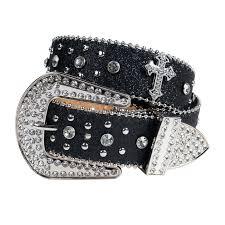 Studded Rhinestone Belts Men Women Fashionable Sparkly Diamond Belt Shiny Crystals Inlaid Design Leather Belt Christmas Gift