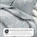Great Bay Home Coastal Quilt Set - 3-Piece King/California King Size Nautical Bedding Set - Lightweight, All-Season, Reversible Bedspread (Pearl Blue)