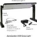 AeroGarden 45W LED Grow Light Panel - Grow Light for Plants, Includes Stand and Hanging Kit