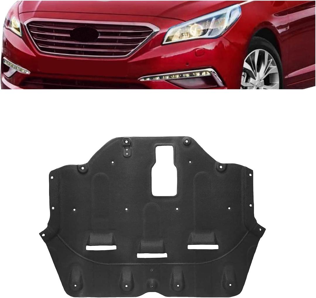 ECOTRIC Engine Splash Shield Compatible with 2015-2017 Hyundai Sonata Front Lower Engine Cover Flocking Process Replacement for 29130C1000 29130C2100 HY1228188