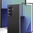 For Samsung Galaxy Z Fold 7 Case, Carbon Fiber Case for Z Fold 7, Ultra Slim & Thin Minimalist Protective Phone Cover, NO-case Feeling, Sturdy 600D Aramid for Support Wireless Charging (Matte Black)