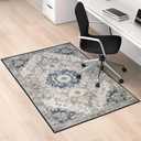 Office Chair Mat for Hardwood Floor, 36x48 inches Heavy Duty Desk Chair Mat for Hard Wood, Non-Slip Tile Floors Protector for Computer Chairs (Grey&brown)