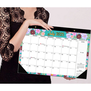 Desk Calendar 2025-2026, AgePlace Large 22" x17" Wall Calendar 2025 Covers June 2025 - December 2026, Monthly Desktop Calendar with Different Watercolor Artwork for Each Month for Home & Office School