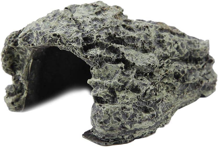 Maxmartt Small Turtle Hiding Cave Stone Shelter for Reptile Turtle Frog Zoo Aquarium Decoration