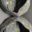 Jiupety Cute Cat Beds for Indoor Cats, Cat Cave Bed for Kittens, Burrowing Cat Bed & Puppy Bed with Anti-Slip Bottom, Washable Removable Cushion, L(19"x17"x16"), Gray Star