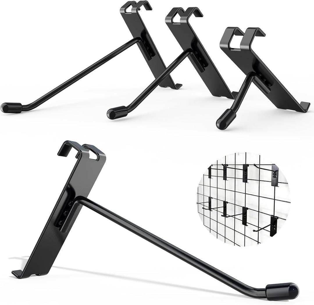 50pcs Gridwall Hooks 2inch Anti-Scratch 15Tilt Angle with Black High Grade Surface Coating Grid Wall Hooks for Grid Wall Panel Gridwall Hooks & Hangers