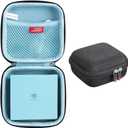 2 x Hermitshell Travel Case for Phomemo M02 / Phomemo M02 Pro/Phomemo M02S Pocket Printer (Black Outside + Light Blue Inside) (Small)