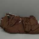 MooMee Bedding Duvet Cover Set 100% Washed Cotton Linen Like Textured Breathable Durable Soft Comfy (Solid Cocoa Brown, King 104"x90")