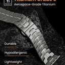 Grade 5 Titanium Band for Apple Watch Ultra 3/2/1 49mm & Series 11/10 46mm, DLC Coating Anti-Scratch Ultra 3 Band with Small-Link Design for Precise Fit, Secure Butterfly Clasp Band for Men