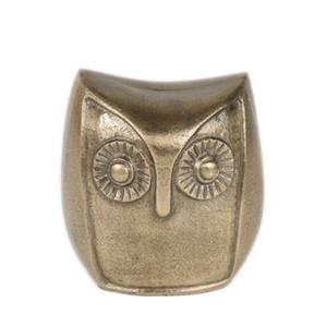 HD Designs Aluminum Owl Gold 5.5 Inches Home Decor Desk Table Shelf Figure