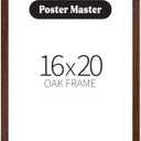 Poster Master 16"x20" Dark Brown Wood Frames - 16x20 Poster Frames - Frame for Wall Art, Poster & Photo - 16x20 Frame Wood - Art Frames 16x20 - Wood Poster Sized Frame to Fit 16x20 Picture - Pack of 1