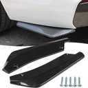 2 PCS Car Rear Bumper Guard Diffuser Splitter Front Bumper Lip Body Kit Vehicle Blade Rear Shovel, Side Fender Skirt Lip Splitter Guard Protector Universal Size for Most Cars (Carbon Fiber Black)